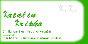 katalin kripko business card